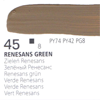 45 Renesans green, Acrylic paint Renesans