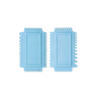 Set of 2 Multi-textured comb scrapers