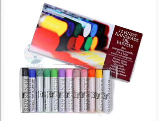 Oil pastels set 12 assorted colors - FLOWERS